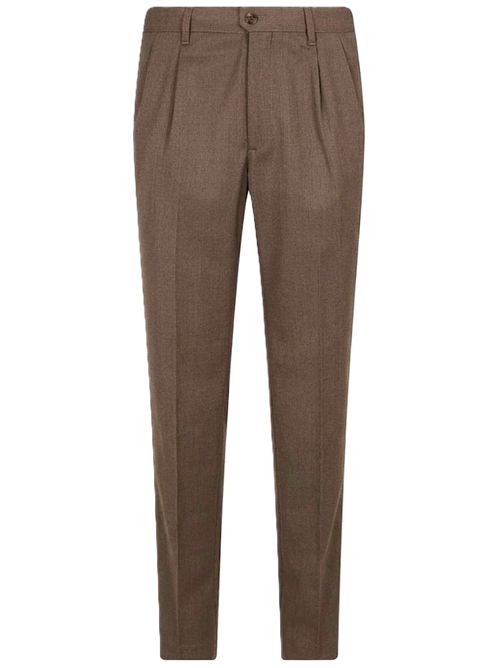 Pantalone misto lana Incotex Slacks | 10S403 40612600 MARRONE